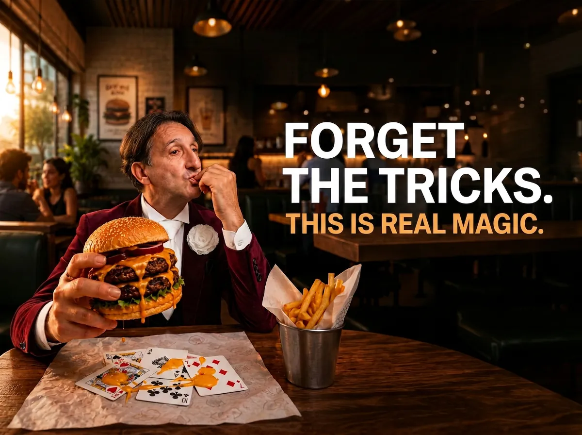 Campaña publicitaria creativa para marcas de alimentación con el Mago Félix